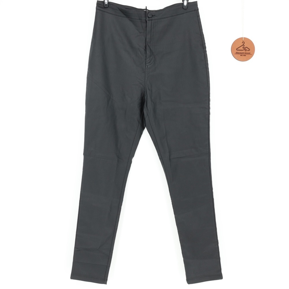 BOOHOO High Waist Matte Leather‎ Look Skinny Trousers